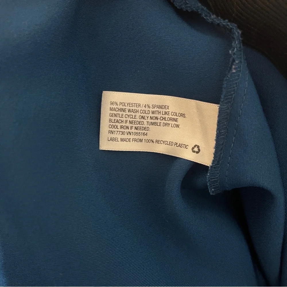 a new day jewel sapphire blue satin midi skirt women's medium - Picture 9 of 12